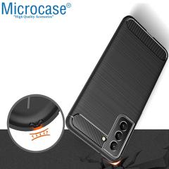 Microcase Samsung Galaxy S22 Plus 5G Brushed Silikon Kılıf -Siyah