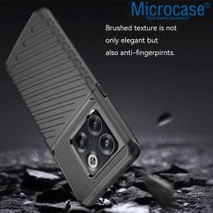 Microcase OnePlus Ace Pro 5G - OnePlus 10T 5G Thunder Serisi Darbeye Dayanıklı Silikon Kılıf - Siyah
