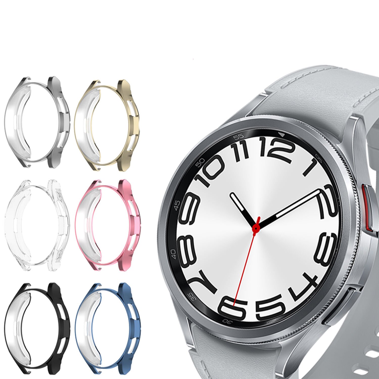 Microcase Samsung Galaxy Watch 6 40mm Önü Kapalı Silikon Kılıf - AL3173