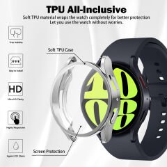 Microcase Samsung Galaxy Watch 6 40mm Önü Kapalı Silikon Kılıf - AL3173