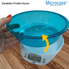 Microcase Dijital Göstergeli Hassas Mutfak Terazisi Tartısı - AL5107