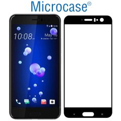 Htc U11 Tam Kaplayan Çerçeveli Tempered Cam Koruma