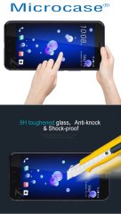 Htc U11 Tam Kaplayan Çerçeveli Tempered Cam Koruma