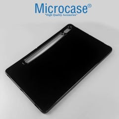 Microcase Samsung Galaxy Tab S7 FE LTE 12.4 2021 SM-T735C SM-T735 T736 T730 Silikon Kılıf - Siyah