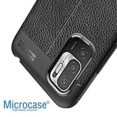 Microcase Xiaomi Redmi Note 11 SE Leather Tpu Silikon Kılıf - Siyah