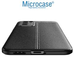 Microcase Oppo Reno 6 Leather Silikon Kılıf - Siyah