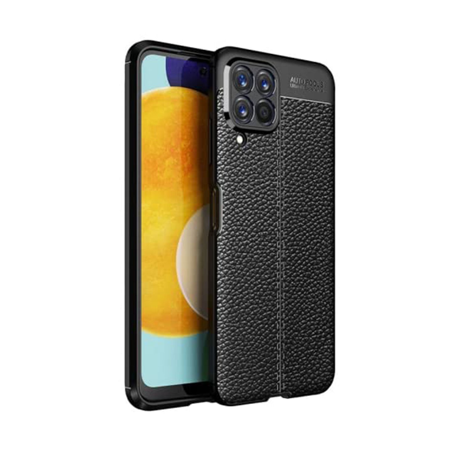 Microcase Samsung Galaxy M33 5G Leather Tpu Silikon Kılıf - Siyah