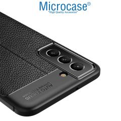 Microcase Samsung Galaxy S22 5G Leather Silikon Kılıf - Siyah