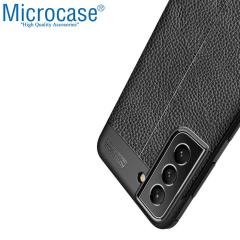 Microcase Samsung Galaxy S22 5G Leather Silikon Kılıf - Siyah