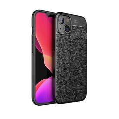 Microcase Apple iPhone 14 Leather Tpu Silikon Kılıf - Siyah