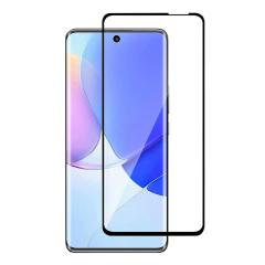 Microcase Huawei Nova 9 SE Tam Kaplayan Çerçeveli Cam Koruma - Siyah