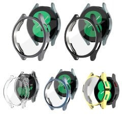 Microcase Samsung Galaxy Watch 6 44mm Ekran Korumalı Sert Rubber Kılıf - AL3173