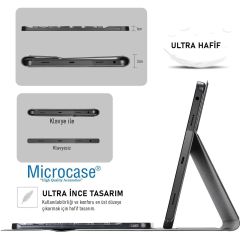 Microcase Lenovo Tab M8 4.Jenerasyon 8 inch Tablet ile uyumlu Bluetooth Türkçe Klavyeli Standlı Kılıf AL4823 ITHL
