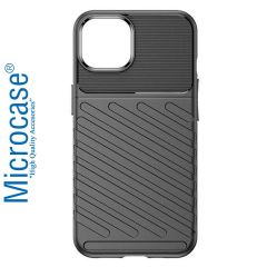 Microcase Iphone 15 Plus Thunder Serisi Darbeye Dayanıklı Silikon Kılıf - Siyah AL3421