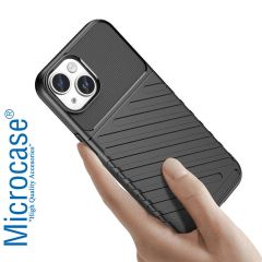 Microcase Iphone 15 Plus Thunder Serisi Darbeye Dayanıklı Silikon Kılıf - Siyah AL3421
