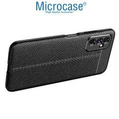 Microcase Samsung Galaxy M52 5G Leather Silikon Kılıf - Siyah