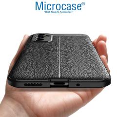 Microcase Samsung Galaxy M52 5G Leather Silikon Kılıf - Siyah