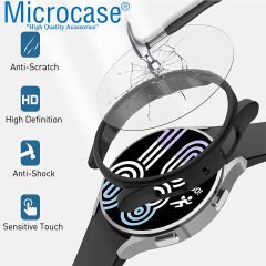 Microcase Samsung Galaxy Watch 6 44mm Ekran Korumalı Sert Rubber Kılıf - AL3173