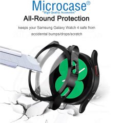 Microcase Samsung Galaxy Watch 6 44mm Ekran Korumalı Sert Rubber Kılıf - AL3173
