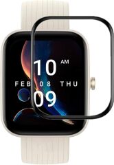 Microcase Amazfit Gts 4 Mini Tam Kaplayan Kavisli Ekran Koruyucu 3D Pet Film - Siyah AL3385