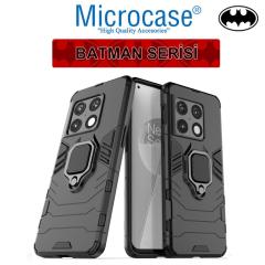 Microcase OnePlus 10 Pro Batman Yüzüklü Armor Kılıf - Siyah