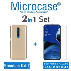 Microcase Oppo Reno 2Z Premium Matte Silikon Kılıf + Tempered Glass Cam Koruma