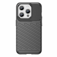 Microcase Iphone 15 ProMax Thunder Serisi Darbeye Dayanıklı Silikon Kılıf - Siyah AL3421