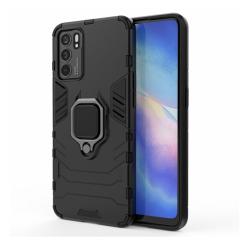 Microcase Oppo Reno 6 4G Batman Yüzüklü Armor Kılıf - Siyah