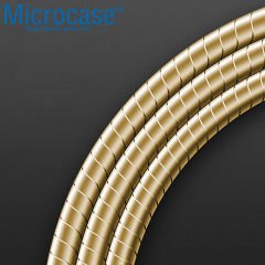 Microcase Metal Kaplama Desenli Micro USB 3A USB Şarj ve Data Kablosu 1m - AL3201 Gold