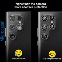 Microcase Samsung Galaxy S22 Ultra Alüminyum Lens Koruma Halkası - AL3561