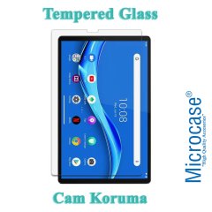 Microcase Lenovo M10 FHD Plus  10.3'' TB-X606 X606F Tablet Universal Döner Standlı Kılıf - Kırmızı + Tempered Glass Cam Koruma