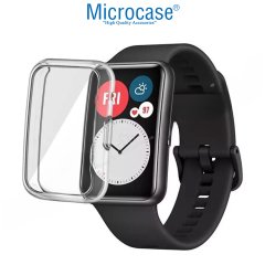 Microcase Huawei Watch Fit 2 Önü Kapalı Tasarım Silikon Kılıf - Şeffaf