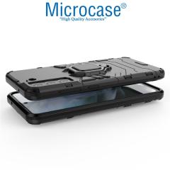 Microcase Samsung Galaxy S22 Plus Batman Yüzüklü Armor Kılıf - Siyah