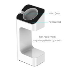 Microcase Apple Watch Akıllı Saatler İle Uyumlu 2in1 SET Manyetik Şarj Aygıtlı Dock Stand - AL3763