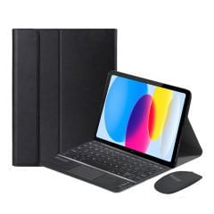 Microcase iPad Pro 12.9 M2 2022 Bluetooth Touchpad Klavye+Mouse+Kılıf -BKK7