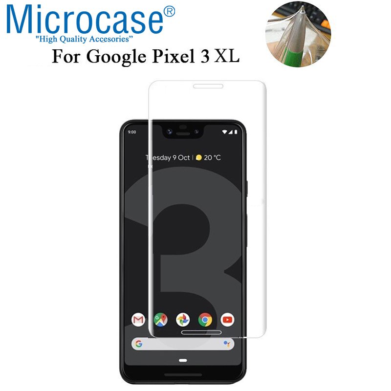 Microcase Google Pixel 3 XL Full Ön Kaplama Koruma Filmi