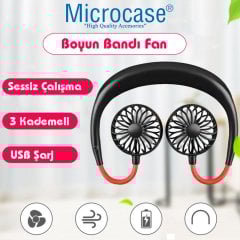 Microcase Boyun Askılı Seyahat Spor Soğutucu Fan Vantilatör Şarjlı - AL2884