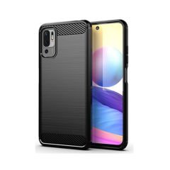 Microcase Xiaomi Redmi Note 11 SE - Redmi Note 10 5G Brushed Carbon Fiber Silikon Kılıf - Siyah