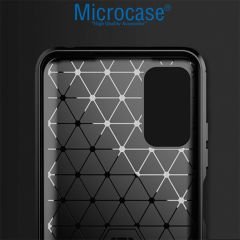 Microcase Xiaomi Redmi Note 11 SE - Redmi Note 10 5G Brushed Carbon Fiber Silikon Kılıf - Siyah