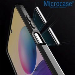 Microcase Xiaomi Redmi Note 11 SE - Redmi Note 10 5G Brushed Carbon Fiber Silikon Kılıf - Siyah
