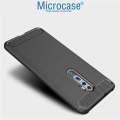 Microcase Oppo Reno 10X Zoom Brushed Carbon Kılıf + CAM