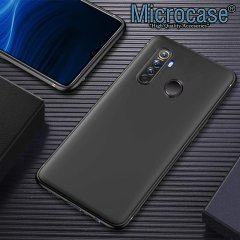 Microcase Realme 5 Pro Elektrocase Serisi Kamera Korumalı Silikon TPU Kılıf - Siyah