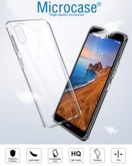 Microcase Xiaomi Redmi 7A Ultra İnce 0.2 mm Soft Silikon Kılıf + Tempered Glass Cam Koruma (SEÇENEKLİ)