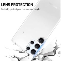Microcase Samsung Galaxy S23 Ultra 3D Kamera Lens Koruma Halkası - Kapalı Tasarım Şeffaf AL3562