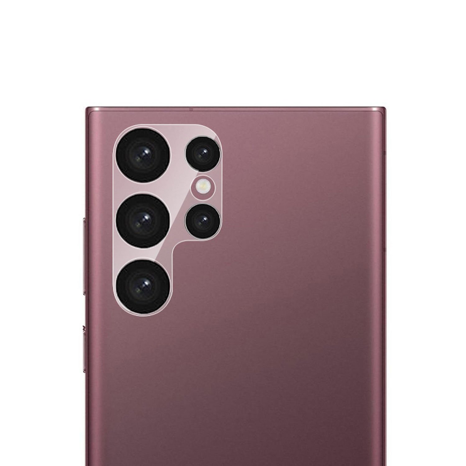Microcase Samsung Galaxy S23 Ultra 3D Kamera Lens Koruma Halkası - Kapalı Tasarım Şeffaf AL3562