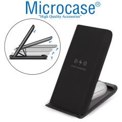 Microcase Samsung-iPhone-Airpods ile uyumlu 15W 2in1 Kablosuz Hızlı Şarj Standı - AL3755