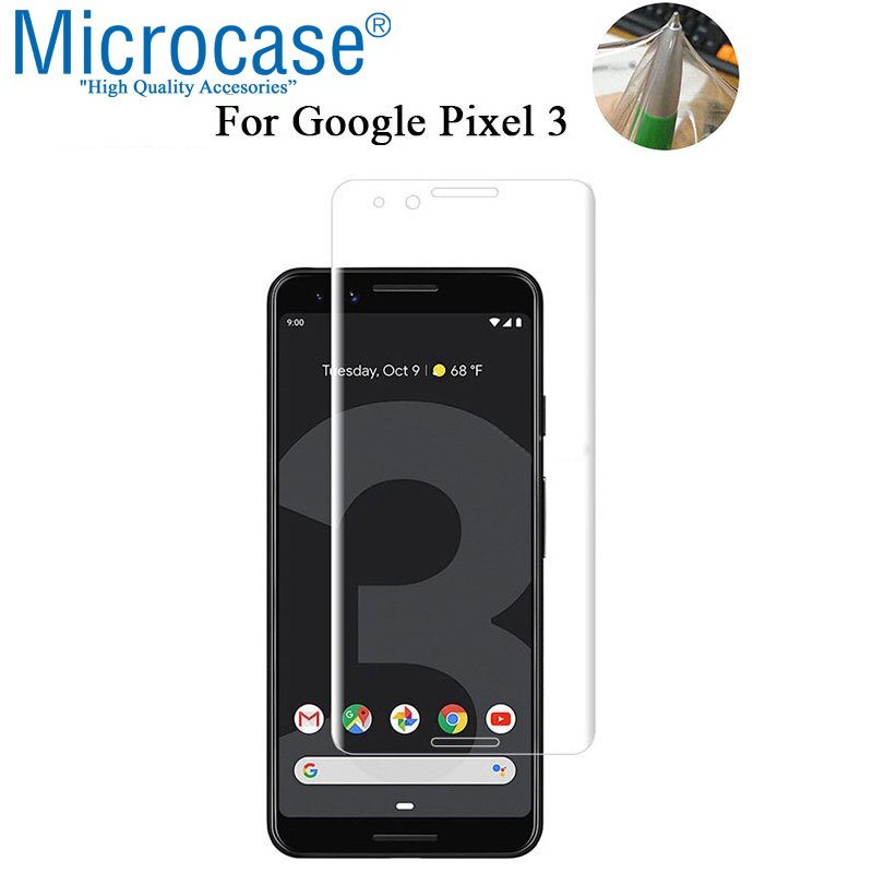 Microcase Google Pixel 3 Full Ön Kaplama Koruma Filmi