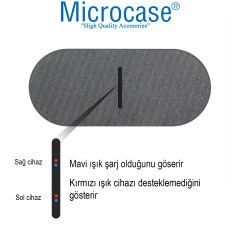 Microcase Samsung-iPhone-Airpods ile uyumlu 15W 2in1 Kablosuz Hızlı Şarj Standı - AL3912