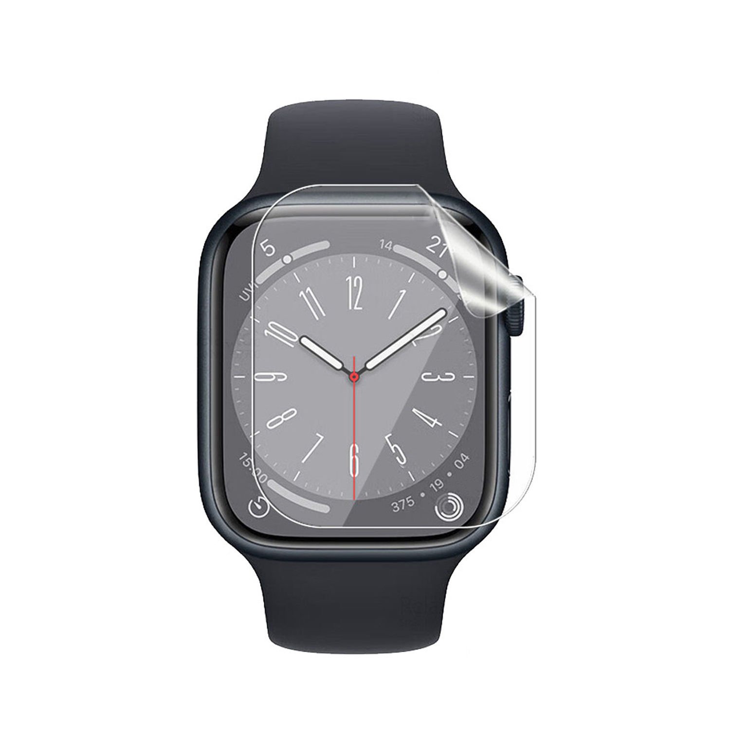 Microcase Apple Watch 8 41 mm için TPU Ekran Koruma Filmi - Şeffaf