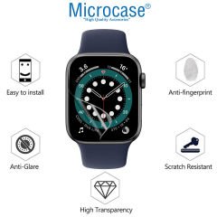 Microcase Apple Watch 8 41 mm için TPU Ekran Koruma Filmi - Şeffaf